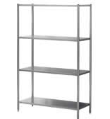 304不锈钢板式四层货架